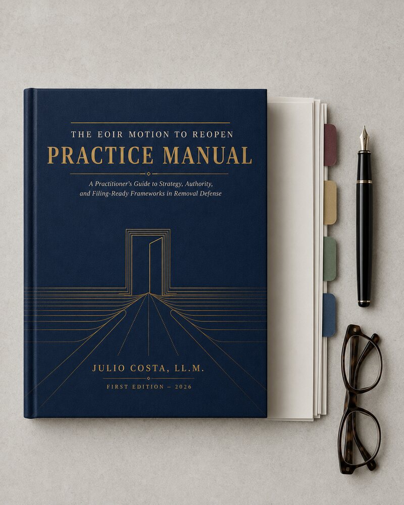 The manual laid flat with reference tabs, a fountain pen, and reading glasses